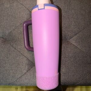 Purple and Pink Tumbler with Handle